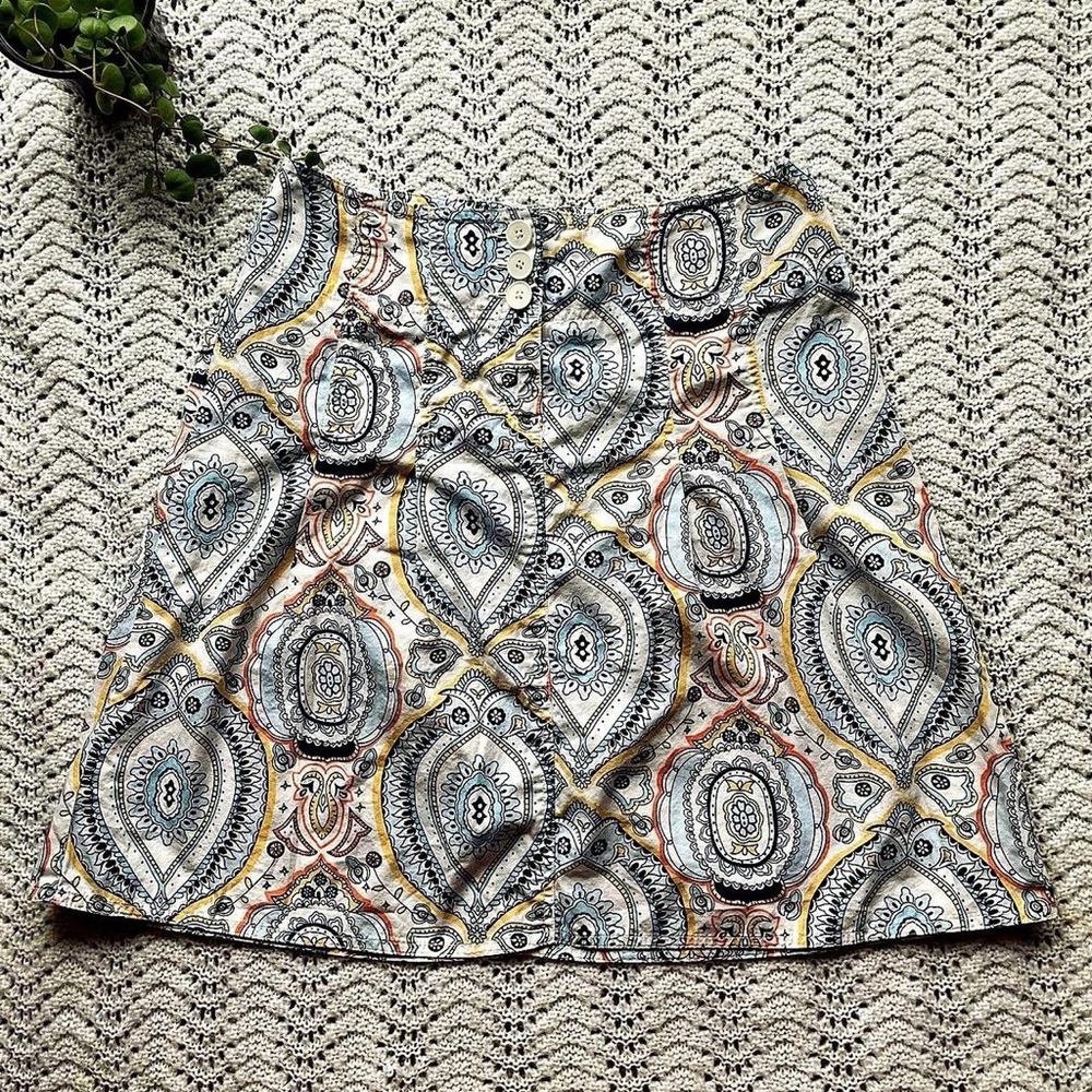 Boho paisley mini/midi skirt / Ann Taylor LOFT / size 4